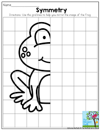 Symmetry Practice Second Grade Students Love This Activity It Is Simple Yet Challenging And It Gets The Symmetry Activities Second Grade Math Art Worksheets