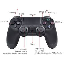 Ps4 Wired Controller Black And White Gaming Accessories Joystick Gaming Products