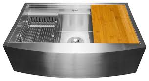 Check out our farmhouse sink selection for the very best in unique or custom, handmade pieces from our кухня и столовая shops. Akdy 33 X20 X9 Apron Farmhouse Handmade Stainless Steel Kitchen Sink Contemporary Kitchen Sinks By Akdy Home Improvement Houzz