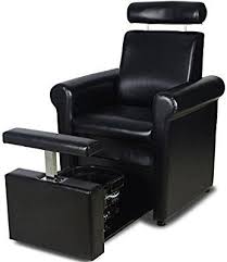 Amazon Com Icarus Crest Black Pedicure Foot Spa Station Chair Beauty White Leather Dining Chairs Black Pedicure Pedicure Chairs For Sale