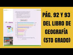Solucionario 3 grado de libros de texto. Pag 92 Y 93 Del Libro De Geografia Quinto Grado Youtube