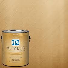 Ppg Metallic Tones 1 Gal Mtl138 Golden Saffron Metallic Interior Specialty Finish Paint Mtl138 01 The Home Depot Metallic Paint Walls Metallic Gold Paint Gold Paint Colors