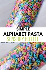 Make it the night before and simply reheat for the thermos. Simple Alphabet Pasta Sensory Bottle Active Littles