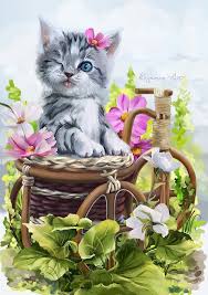 44 Tableaux Art Digital De Lorri Kajenna Avec Images Illustration De Chat Peinture De Chat Peinture Chat