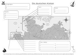 Nordsee Und Ostsee Stumme Karte Der Kusten Deutschlands Mit Losung Unterrichtsmaterial Im Fach Erdkunde In 2020 Erdkunde Ostsee Nordsee