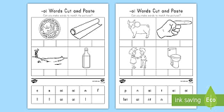 Digraphs activities for first grade and kindergarten. Oi Digraphs Cut And Paste Activity Teacher Made