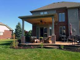 Covered patios attached to the residence often don't get the benefit of a cool breeze, so the this incredibly spacious covered patio features a small outdoor kitchen, a large formal dining. Top 60 Patio Roof Ideas Covered Shelter Designs