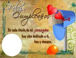 Desde el momento que te vi supe que contigo me empaparía eternamente. Fotomontage Feliz Cumple Amor Pixiz