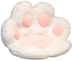 amazon com dettelin cute chair cushion cat paw shape desk seat cushion soft plush warm waist backrest cushion in 2021 chair cushions gamer room decor cute room decor