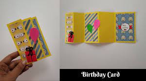 Remove tape backing from poppy parade and line up right hand fold with edge of the patterned paper. Multi Fold Greeting Card Handmade Birthday Greeting Card Diy Cute Cardminion Inspir Greeting Cards Handmade Cards Handmade Greeting Cards Handmade Birthday