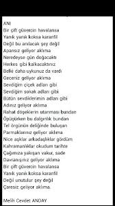Bir Cift Guvercin Havalansa Yanik Yanik Koksa Karanfil Melih Cevdet Anday Guzel Soz Siir Edebiyat