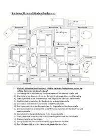 Stadtplan Orte Und Wegbeschreibungen Stadtplan Deutsch Lernen Spanisch Unterricht