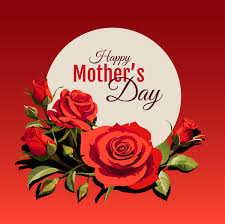 Just as mom has always encouraged you to do your best, try. Happy Mothers Day Card With Red Backgorund Vector 02 Free Download