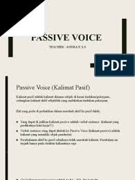 Pengertian, rumus, fungsi dan contoh kalimat: Pasive Voice Verb Linguistics
