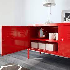 The hubby and i searched high and low for a white buffet for our living/dining area for what seemed like. Ikea Ps Armoire Metallique Rouge 119x63 Cm Ikea