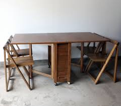 Modern Self Storing Dining Set Drop Leaf Dining Table Drop Leaf Table Leaf Table
