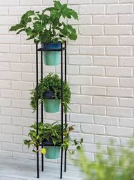 Check spelling or type a new query. Steel Vertical Plant Stand With 3 Blue Metal Pots Gardeners Com