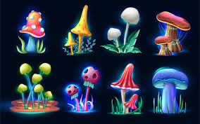 Check spelling or type a new query. Free Vector Collection Of Cartoon Style Magic Fantasy Mushrooms Glowing In The Dark Isolated