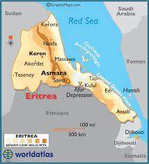 It is bordered by ethiopia in the south, sudan in the west, and djibouti in the southeast. Eritrea Maps Facts Africa Map Eritrea Map