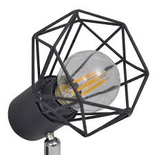 Share on facebook share on twitter. Deckenstrahler Industrie Stil Drahtgestell 6 Led Gluhlampen Schwarz Gitoparts