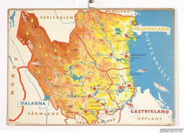 Land · sverige · landskap · gästrikland, hälsingland, dalarna. Kringla Skolplansch Karta Plansch Svenska Landskap Dalarna Gastrikland Halsingland