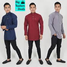 Kalau sebut saja baju raya lelaki, sudah pasti baju melayu hanya di minda kita. Xxs 10xl Men Slim Fit Kurta Melayu Lelaki Dewasa Plus Size Kurta Moden Shopee Malaysia