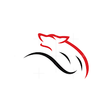 Line Black Red Wolf Logo Stylized Wolf Logo Red Wolf Black And Red Stylized