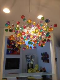 Multicolored Bubbles Light Fixture Hanging Lighting With Different Size Of Bubbles For Children Room Or Dining Room Unique Lighting Bubble Lights Unique Lighting Colorful Chandelier