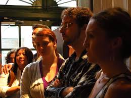Attentive listeners inside Ontario Spring Water
