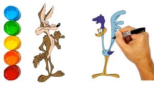 Paint and color your favorite coloring pages coloring pages and pictures with the resources of coloring pages for kids. How To Draw Road Runner Looney Tunes Drawing And Coloring Looney Tunes Cartoon Youtube