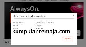 Cara stop tri unlimited aon 6/10 gb | paket recommended. Cara Membeli Paket Internet Unlimited Aon 6gb Kartu Tri Kumpulan Remaja