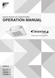 Daikin air conditioners service manuals & schematics. Operation Manuals Daikin