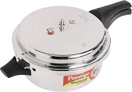 Stainless steel cookware is robust, resistant to scratches and doesn't dent as quickly as other types of cookware. Amazon Com Prestige Deluxe Stainless Steel Deep Pressure Pan 5 Liters Pressure Cookers Kitchen Dining