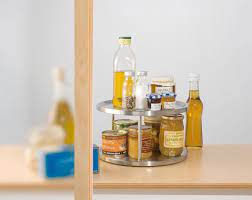 wenko 2335100 vassoio girevole in acciaio affinato 2 piani amazon it casa e cucina mobilier de salon meuble cuisine plateau tournant