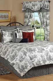 Black And Cream Toile Bedding Jamestown Black White Toile Bedding Comforter Ensemble Comforter Sets Queen Comforter Sets Twin Comforter Sets