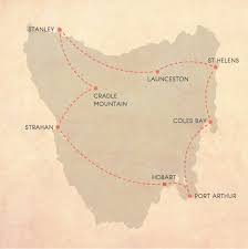 Tasmanian Road Trip Map 14 Days Road Trip Map Tasmania Road Trip Road Trip