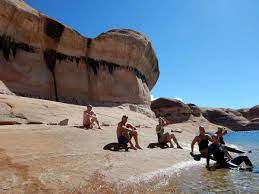 We explore and swim open water on lake powell (arizona) in the usa. Swimming Lake Powell Canyons Strel Swimming