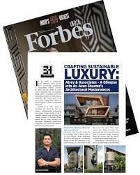 CRAFTING SUSTAINABLE LUXURY: An Exclusive feature on Forbes India's Nov  _Dec edition magazine covering our Principal Architect and his… | Instagram