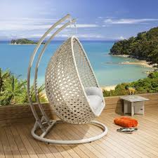 Luxury Outdoor 2 Person Garden Pod Hanging Chair Swing Stone Grey New Amazon Co Uk Garden Outdoors Hanging Egg Chair Diy Chair Chair