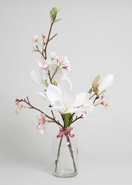 Find beautiful artificial flower bouquets &; Https Www Matalan Co Uk Product Detail S2679316 C000 Magnolia In Glass Vase 45cm Artificial Plants Decor Artificial Plant Wall Artificial Flowers And Plants