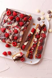 Barres Double Chocolat Aux Framboises Recette Desserts Sans Cuisson Chocolat Framboise