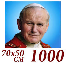 II. János Pál pápa puzzle, 1000 darabos, 50x70cm. Szép doboz. za  6880.00HUF-ért
