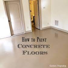 Concrete floor paint is effective in creating a polished look and preventing grime or oil from settling into the floor. How To Paint A Concrete Floor Southern Hospitality