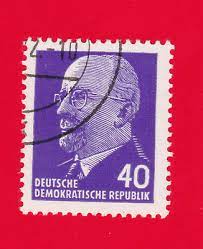 Die briefmarke diente in der ddr auch zu propagandazwecken und als devisenbringer. Briefmarke Ddr Walter Ulbricht 40 Pfennig Gestempelt Mit Original Gumierung Ebay
