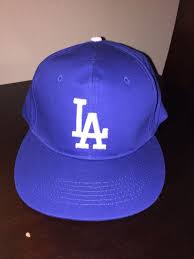 New Los Angeles Dodgers Promotional La Cap Hat With Velcro Fastener Blue La Cap Velcro Fasteners Caps Hats