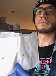 I started dry heaving' Scots man horrified after 'blood-covered' letter  posted through door by Royal Mail worker