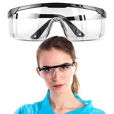 Kính bảo hộ gọng đen tròng màu trong suốt Blue Eagle PS03C