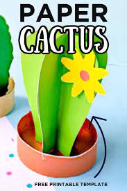 This cactus craft is fun to give as. 3d Paper Cactus
