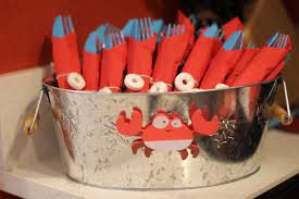 Maybe you would like to learn more about one of these? Crab Birthday Party Ideas Photo 6 Of 11 Seafood Party Seafood Boil Party Crab Feast