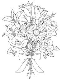 We've created all these valentine's day coloring pages ourselves and tried to include all the valentine favorites like hearts, flowers, candy and much more! Flower Bouquet For Valentine Day Coloring Page Color Luna Printable Flower Coloring Pages Abstract Coloring Pages Detailed Coloring Pages